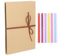 DOITOOL Álbum de Fotos de Boda y Graduación de Papel Kraft, Diseño Acordeón Plegable, Tapa Dura y 36 Páginas en Blanco para Scrapbooking Creativo