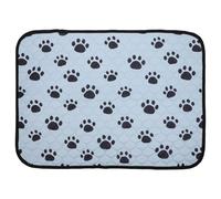 DOITOOL Alfombrilla Antideslizante para Perros Colchoneta Reutilizable de Entrenamiento para Orina Apta para Uso Interiores y Exteriores Diseño Azul con Huellas