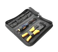 DOITOOL Alicates De Crimpeado Autoajustables Duraderos Con Férulas De Trinquete Kit De Herramientas De Crimpeado Con Mordazas Intercambiables Para Trabajo Eléctrico