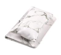 DOITOOL Almohada de Mano para Manicura en Pu Blanco, Cojín Cómodo y Protector para Salón de Uñas, Soporte Plegable Adecuado para Belleza y Arte de Uñas