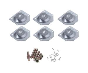 DOITOOL Almohadillas y Juntas para Patas de Mesa de Hierro Biselado, Fijadores Prácticos Plateados, Tamaño 70x67x1.2 Mm, 6 Piezas, Conexión Segura para Muebles y Patas Ajustables