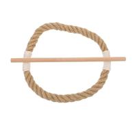 DOITOOL Alzapaño de Cortina de Cuerda de Yute con Pasador de Madera Soporte Flexible para Cortinas de Interior Regalo para Casa Nueva