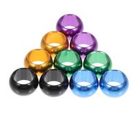 DOITOOL Anillos de Aluminio para Patas de Aves 8Mm sin Letras 10 Unidades Multicolor Dorado Azul Verde Morado Negro Banda Identificativa para Pájaros Accesorios para Aves
