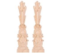 DOITOOL Apliques de Columna Romana de Madera para Gabinetes Decoración Vertical 2 Piezas Resistente Estilo Antiguo para Bodas y Fiestas Decoración de Muebles