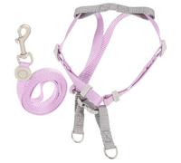 DOITOOL Arnés para Gatos Pequeños Ajustable y Suave con Correa Antiescape Juego de Nylon para Paseos Seguros al Aire Color Púrpura para Gatitos y Mascotas Pequeñas