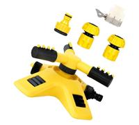 DOITOOL Aspersor Giratorio de Césped 3/4 Pulgadas Abs, Riego Automático | Jardín y Césped, Accionamiento Hidráulico, Chorro Directo E Inclinado, Color Amarillo