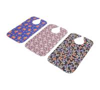 DOITOOL Baberos para Adultos Lavables 3 Piezas Grandes Impermeables para Personas Mayores, de Ropa Reutilizables para Comer, Colores Negro, Azul y Rosa, Accesorios Prácticos Cena