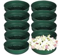 DOITOOL Bandejas de Espuma Plástica para Arreglos de Flores Redondas, Soporte de Barro Floral Reutilizable, Paquete de 10 Unidades para Decoración de Bodas y Fiestas