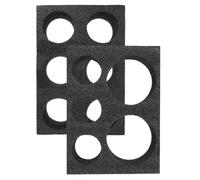 DOITOOL Bandejas Portavasos Negras de Espuma Perlada 2 Piezas Soporte de 5 y 6 Orificios para Bebidas Portavasos Reutilizables para Café y Té para Uso Comercial y Exterior Reutilizable