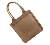 DOITOOL Bolsa de Yute Reutilizable con Asas Pequeñas Resistente y Transpirable para Compras Fiestas y Manualidades Bolsa Ecológica para Mujer y Uso Familiar