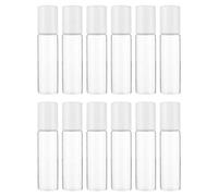 DOITOOL Botellas con cuentagotas para aceites esenciales, 12 unidades vacías con bolas de rodillo para aceite esencial, botella recargable