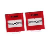 DOITOOL Botón de Llamada Manual para Alarma Antiincendios Rojo de Plástico Función de Reinicio, Compatible Sistemas, Adecuado para Espacios Públicos y Hogar, Paquete de 2 Unidades