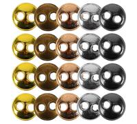 DOITOOL Botones Retro de Metal para Muñecas, Minibotones Redondos de 4 Mm, Surtido 100 Piezas en Colores Cobre Antiguo, Dorado Claro, Oro Kc, Plata y Gris, Accesorios para Ropa de Muñecas