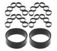 DOITOOL Bridas de Silicona Reutilizables para Cables de Oficina y Hogar, 500 Unidades Negras 12x4x0,6 Mm, Bandas Elásticas Planas Resistentes para Organización y Sujeción Segura de Cables