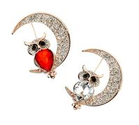 DOITOOL Broches Creativos Forma de Búho para Mujer, 2 Piezas de Aleación Ligera y Decorativa, Ideales para Banquetes y Promesas, Accesorios Elegantes para Ropa