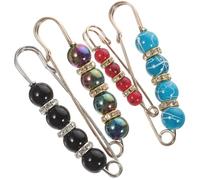 DOITOOL Broches De Perlas Para Mujer Decorativos, Clips Para Suéter Desmontables, Imprendibles Pequeños, Accesorios De Moda Para Chal y Ropa, 4 Piezas Surtidas (tallas 72