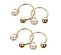DOITOOL Broches de Perlas para Mujer Decorativos, Metal Duradero, Seguridad Antifugas, 4 Unidades, Alfileres para Cárdigan y Falda, Uso Diario y Fiestas, Tamaño Estándar