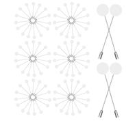 DOITOOL Broches de Seguridad de Acero Inoxidable, Pin de Solapa Redondo, 100 Piezas, Plata, Resistentes Corrosión, para Bricolaje y Bisutería