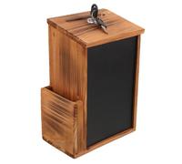 DOITOOL Buzón de Sugerencias de Madera con Cerradura y Ranura, Mural | Pizarra Integrada para Mensajes, Estilo Vintage Clásico, Incluye Llaves, para Donaciones y Sobres