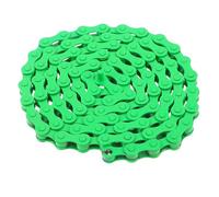 DOITOOL Cadena de Bicicleta Sola Velocidad Verde, Eslabón Resistente de Acero para Ciclismo de Montaña y Carretera, Repuesto Durable para Bicicletas Deportivas, Cadena de Transmisión