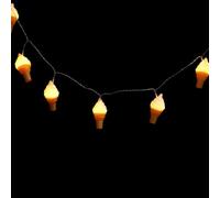 DOITOOL Cadena de Luces LED en Forma de Helado 2 Metros 10 Lámparas Luz Cálida Decorativa para Interiores, sin Pilas, Adecuado para Habitación Infantil, Fiestas y Decoración Navideña