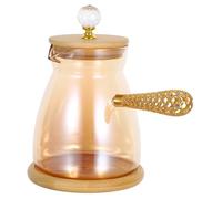 DOITOOL Cafetera Jarra De Café Expreso Creador De Espresso Tetera Turca Tetera De Flores De Cristal Cervecerio Dispensador De Té Ollas De Leche Vidrio