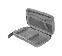 DOITOOL Caja de Almacenamiento de Disco Duro Móvil Pequeño Gris Estuche para Disco Duro Externo Bolsa Organizadora para Guardar Cables de Datos y Auriculares Viajes