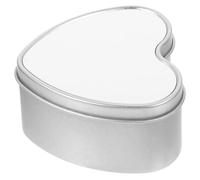 DOITOOL Caja de Hierro Forma de Corazón para Almacenamiento de Dulces y Anillos, Color Plata, Buen Sellado y Diseño Portátil para Uso en Cumpleaños