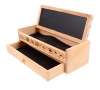 DOITOOL Caja de Lápices de Madera Doble Capa para Estudiantes y Niños