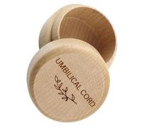 DOITOOL Caja de Madera Decorativa para Recuerdos del Embarazo con Diseño Único de Sellado, Estuche Compacto para Guardar Cabello y Dientes para Nuevas Madres en Shower