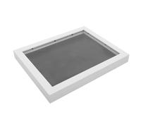 DOITOOL Caja de Sombra Delgada para Camiseta de Fútbol con Vidrio Resistente a Golpes y Marco de Madera Blanco Adecuado para Exhibir Recuerdos Deportivos en Clubes y Oficinas