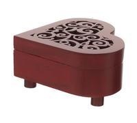 DOITOOL Caja Música DIY con Mecanismo de Cuerda Diseño Corazón Hueco Decorativo Accesorio para Joyería y Manualidades Madera Vintage para Regalo Romántico Cumpleaños y San Valentín