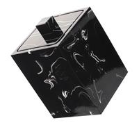 DOITOOL Caja Organizadora de Hisopos Algodón y Palillos Estuche Compacto de Resina con Tapa Diseño Mármol para Baño y Hogar Almacenamiento Duradero y Elegante