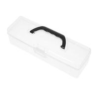 DOITOOL Caja Organizadora Rectangular Transparente para Almacenamiento de Pinceles Acuarela Útiles de Arte y Papelería Compacto para Espacio Reducido