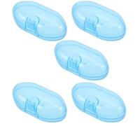 DOITOOL Caja para Cepillos de Dientes de Dedo Ligera y Fácil de Almacenar para Bebés Material Pp, Paquete de 5 Unidades, Adecuado para Guardar en Bolsillos o Bolsas