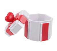 DOITOOL Caja Para Dulces y Galletas Corazón Blanco Poligonal, Almacenamiento Plástico Multiusos, Diseño Festivo Para Regalos y Eventos, Adecuado Para Navidad y Ocasiones Obsequios