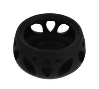 DOITOOL Calentador de Té Cerámico Negro, Soporte Aislante para Tetera, Base Calefactora Retro para Calentar Té y Bebidas, Accesorio para Hogar, Oficina y Cafetería, Porta Tetera Práctico