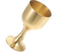 DOITOOL Cáliz de Latón Vintage para Ofrendas Budistas Copa Pequeña Multifuncional para Rituales Templo Adorno Elegante y Vaso de Agua Ceremonial Portátil
