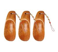 DOITOOL Calzadores de Madera 3 Piezas Cuerda Colgante, Ayudantes Portátiles para Ponerse Zapatos, Sacazapatos Compactos para Viajes y Uso Diario, Tamaño Pequeño Personas Mayores