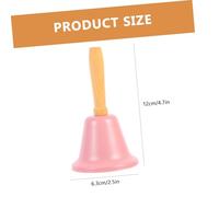 DOITOOL Campana de Mano de Metal con Mango de Madera Campana Navideña Retro de Adorno Decorativo para Mesa de Cocina y Centro de Mesa Hogar Sonido Claro y Mango Ergonómico Rosa