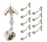 DOITOOL Campanas Metálicas para Cañas de Pescar Clip, 10 Unidades para Pesca en Exteriores y Uso Animales como Gatos y Perros Varios Estilos