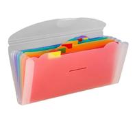 DOITOOL Carpeta De Archivos De Acordeón Portátil Organizador De Documentos con 7 Compartimentos Compacta para Oficina Hogar Viajes 8.85X4.52X0.98 Pulgadas