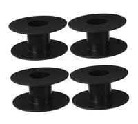 DOITOOL Carrete para Cables de Extensión para Exteriores, 4 Piezas, Plástico Negro, Gran Capacidad, Resistente Deformación, para Líneas Trenzadas Pesca