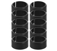 DOITOOL Casquillo de Plástico Negro Estructura Dividida 10 Piezas Diseño Abierto y Función Antivibración que Minimiza el Ruido Mecánico para Soporte de Micrófono y Trípode