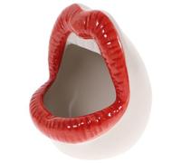 DOITOOL Cenicero de Cerámica Creativo Rojo Boca Grande, Ignífugo Olor, Adecuado para Decoración de Fiestas y Adorno de Escritorio