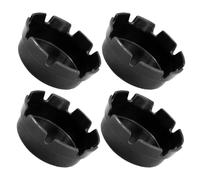 DOITOOL Cenicero de Plástico Negro 4 Piezas con 8 Ranuras para Colillas, Receptáculo para Cigarrillos a Prueba de Viento, Adecuado para Interiores, Exteriores, Restaurantes y Patios