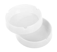 DOITOOL Cenicero Pequeño de Plástico Blanco Resistente a Impactos, 2 Piezas, Diseño Vintage y Moderno para Fumar, Adecuado para Hogar, Oficina y Cafetería, Fácil de Limpiar y Duradero