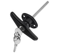 DOITOOL Cerradura de garaje no bloqueable Kit de montaje de hardware Llave de eje con mango Granero Mango en T Accesorios de bloqueo largos