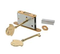 DOITOOL Cerradura de Piano Vertical Vintage de Latón con Llaves y Cerrojo | Seguridad para Tapa Frontal, Bloquea Acceso No Autorizado, Piezas Pulidas, Incluye Cilindro y Fijaciones