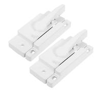 DOITOOL Cerradura para Ventanas Correderas Blancas Juego de 2 Cierres de Leva de Aleación de Zinc Orificio Central para Instalación Izquierda Seguridad Reforzada para Puertas y